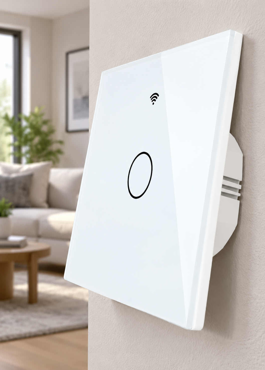Inteligentny włącznik światła MOES WiFi RF433 Tuya – dotykowy szklany 1-kanałowy