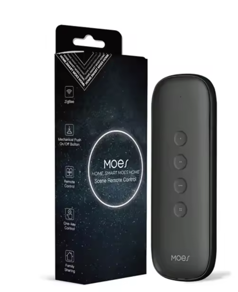 Inteligentny pilot scen MOES ZigBee 3.0 Tuya – 4 przyciski, 12 akcji